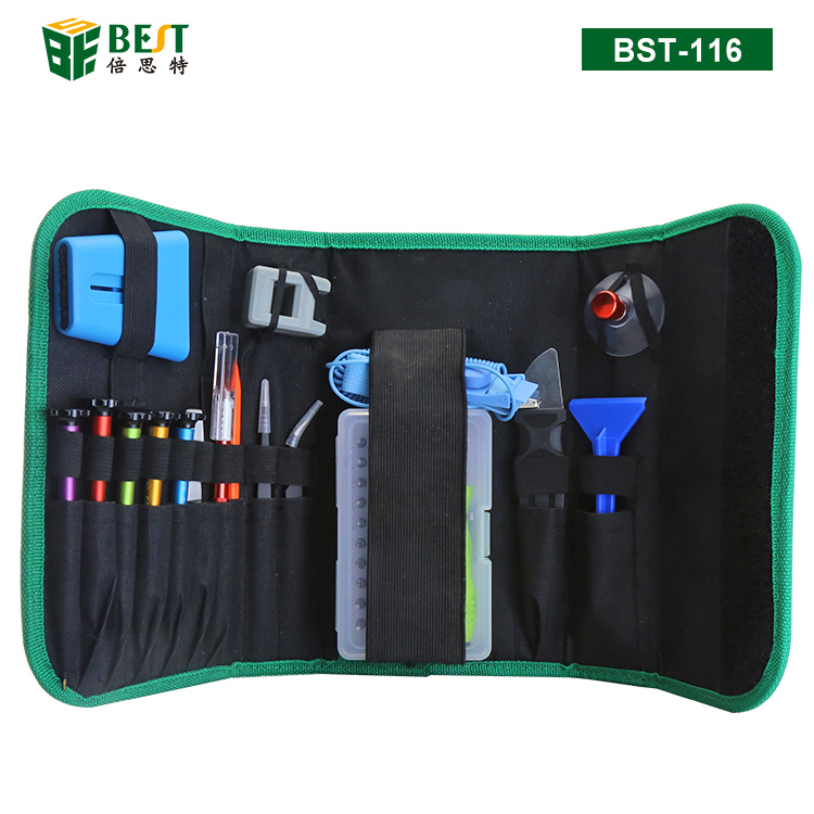 BST-116 Hand Open Pry Tools Set Screwdriver Cell Phone Repair Tool Kit with Case 43pcs